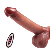 G-spot and P-spot 8.66 Inch 3 Thrust Rocker 9 Vibrating Heated Dildo